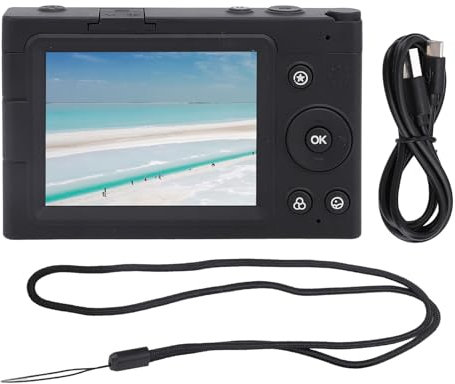 Fotocamera Digitale 4K, Fotocamera per Vlogging con Messa a Fuoco Automatica da 64 MP, Zoom Digitale 28X, Filtro retrò, Lettore Musicale, WiFi, modalità Bellezza, Compatibile con