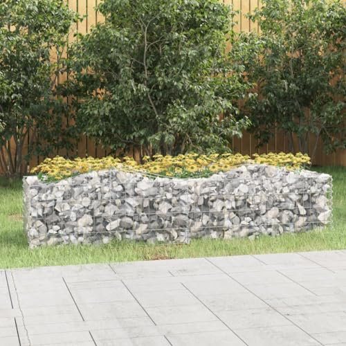 Xichuzi Arriate de gaviones Forma Arco Hierro galvanizado 200x50x50 cm, Mesa De Cultivo, Huerto Domestico, Cultivo De Plantas Aromaticas, Arriate De Jardín - 153542