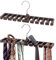 Questura Porta Cinture da Armadio, Portacravatte da Armadio, Portacinture con 10 Barre, Organizzatore per Cinture, Elegante Gruccia Portacinture, per Cinture, Sciarpe, Cravatte, marrone
