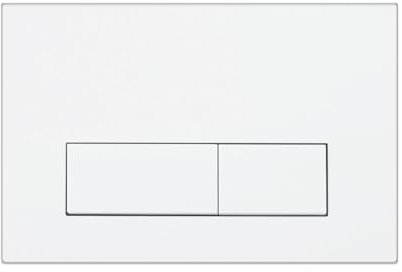 Mendorio Plaque de Commande WC, Compatible avec Geberit Sigma, UP300 et UP320, avec Double Chasse, Équipée d'un Set de Leviers de Chasse et d'un Cadre d'Installation, Dimensions 245 × 164 mm.(Blanc)