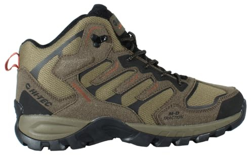 HI-TEC – Botas Montaña Hombre Cervus Mid WP | Botas Trekking Hombre con Membrana, Suela de Caucho, Estabilizador Trasero | Ideal para Trekking, Senderismo y Montaña | Chocolate, 43