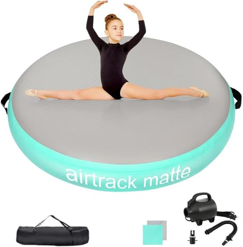 Airtrack Matte Airspot, Circular gymnastics mat 20CM Height Diameter 100CM Inflatable Tumbling Matte Air Barrel