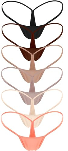 Baboies G-string Thongs for Women Seamless Micro Thong Low Rise Bikini Bottom No Show Panties Underwear