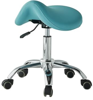 Sgabello da sella ergonomico, girevole a 360°, altezza regolabile, per ufficio, negozio, salone