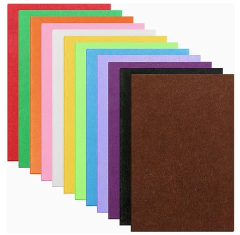 QEDBOJE 10 pezzi Set di Feltro per Artigianato, Ideale DIY, Patchwork, Perfetto Lavoretti Creativi, Disegno, Stampa, Origami, Adatto per Adulti e Bambini, Colori Misti, Panno Lenci (A4 20x30cm)