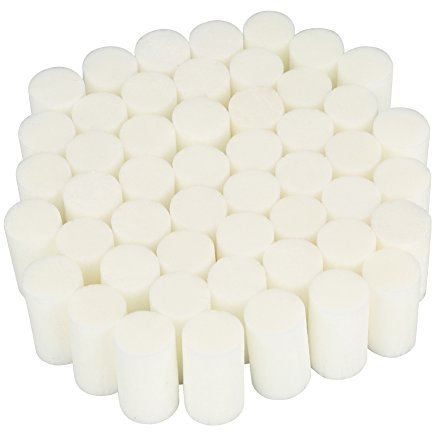 50Pcs White Fiber Cotton Filter Electric High Pressure Pump Filter Element for Air Compressor System Reusable Good Water Absorption Filter