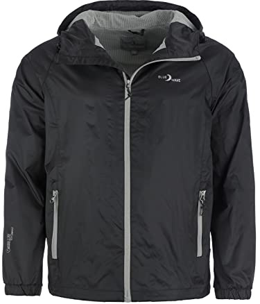 Blue Wave Herren Funktionsjacke Fabian - Outdoor-Jacke Regenjacke Wander- und Fahrradjacke in Schwarz Größe 5XL