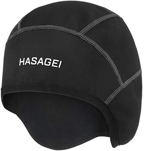 HASAGEI Fahrrad Mütze Sportmütze Laufmütze Fleece Radmütze Helm Unterziehmütze Herren Damen Fahrrad Kappe Winter Winddichte Wintermütze Atmungsaktiv Helmmütze