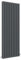 Anthracite Vertical Radiator 1600x590mm Oval Double Panel Bathroom Column Designer Radiator Central Heating