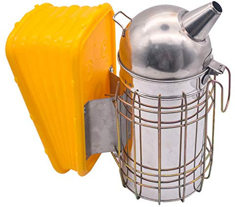 JIXIN Affumicatore per Api con Protezione in Acciaio Inossidabile, 4 X 12 Pollici
