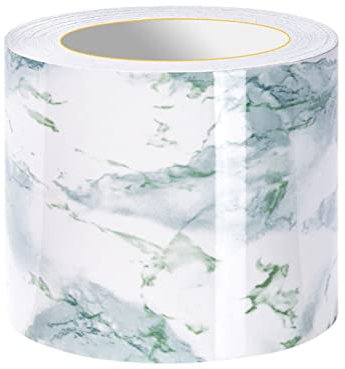 Bordure de papier peint onyx vert Décoration murale amovible Frise Murale Autocollant Papier Peint Autocollant imperméable en PVC Plinthe Autocollant 20cm X 500cm