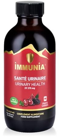 Immunia Urinary Health. Cranberry & Elderberry Concentrate. Fruits from Canada. Natural Antioxidant. Delicious Taste. 5 ml/Day