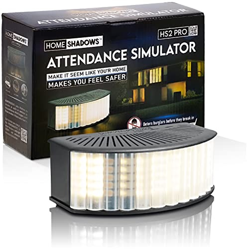homeshadows Attendance Simulator - DIY Home Security System That Casts Shadows on Curtains or Walls to Deter burglars Before They Try to Break in - Security Light for Home Safety - Black