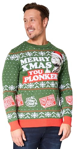 Only Fools and Horses Christmas Jumper for Men - Warm Cosy Funny Xmas Jumper - Sizes M-2XL Official Merch - Gifts for Him (L, Green)