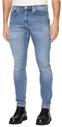 Calvin Klein Herren Jeans Hose Skinny Fit, Blau (Denim Light), 34W/36L