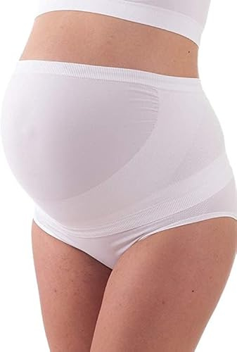 BELLISSIMA Calze e Intimo Slip Maternity Premaman Vita Alta, Fascia Elasticizzata con Tassello, Made in Italy (Bianco, M/L)