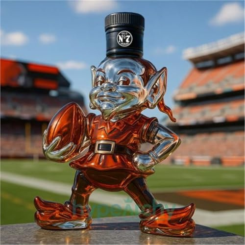 300 ml dekanterkaraff whiskystaty skulptur - 3D-karaktär formad glas whiskyflaska, rolig dekorativ whiskykaraff, handblåst och vattentätt glas (C)