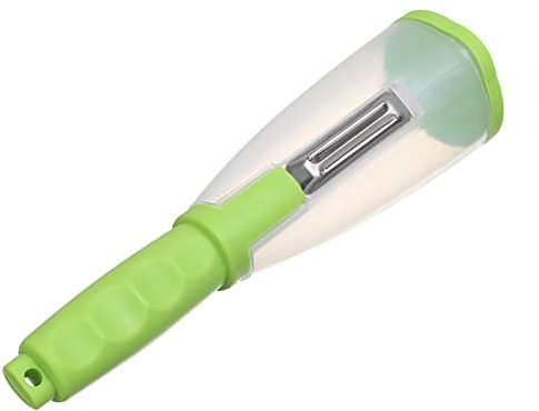 Yctze Pelapatate, Pelapatate in Acciaio Inossidabile, a Tubo con Lama in Acciaio Inossidabile, Ideale per Carote, Patate, Pomodori, Cetrioli, Cavoli, Mele e Kiwi, Rosso (GREEN)