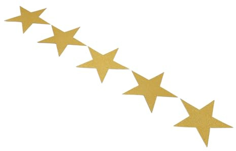 MAJONMMERD 50 St Glitter Star Pappersutskärningar Dubbelsidiga Papper Stjärndekorationer 5,98 Tum för Anslagstavla Klassrum Bröllopsfest Väggdekoration (Guld)
