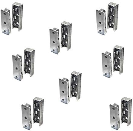 SOTECH Set med 8 st Anslutningsbeslag SOLID av metall, upphängningskopplingar för sängar, möbler och metallkonstruktioner lastkapacitet upp till 250 kg