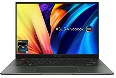 ASUS VivoBook S 14X OLED Laptop, 14.5 2.8K 16:10 120Hz Display, Intel Evo Platform, Intel Core i5-12500H CPU, 8GB RAM, 512GB SSD, Windows 11 Home, Midnight Black, S5402ZA-DB51