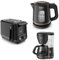 Tefal Includeo Frühstücks-Set |Toaster mit 7 Bräunungsstufen | Wasserkocher mit 1L Fassungsvermögen | Filterkaffeemaschine für 12-15 Tassen | schwarz