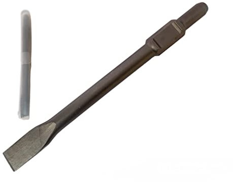 Scalpello punta piatta per martello demolitore 400mm con attacco esagonale 30mm 07350