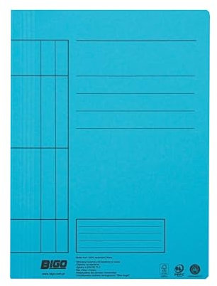 Original BIGO 10 Stück Schnellhefter Aus Karton blau TINCTA | Einschlagmappe | Ordnungsmappe | Dokumentenmappe | Umlaufmappe | Ideal für Büro,Schule und mobile Organisation |