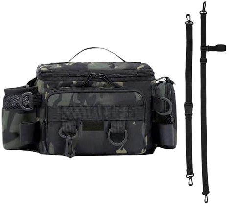 Generisch Süßwasser-Angeltasche, Angelausrüstungstasche,Aufbewahrungstaschen für Angelausrüstung | Wasserabweisende Tackle-Box-Tasche, Angeltasche mit gepolstertem Schultergurt zur Zangenaufbewahrung