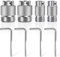 Mxmoonant Brocas de Diamante para Esmeriladora Automática de Vidrieras, 5/8inch x2 & 1inch x2 con Rosca para Suministro Automático de Agua, 4 Piezas en Total