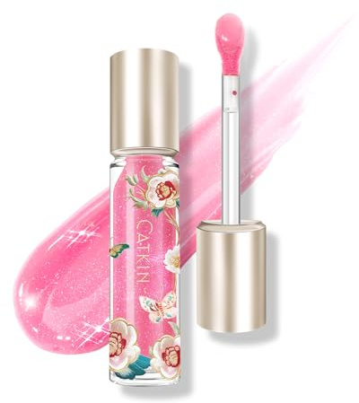 CATKIN Serum Plumping Gloss Labios, Tinted Lip Oil, Brillo de Labios Voluminizador, Alto Brillo, Sensación Refrescante, Hidratación, Larga duración, No Graso, Contiene 90% de Esencia Nutritiva, 3,5 ml