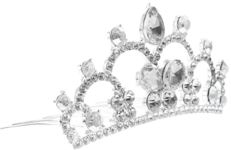 DEARMAMY Couronne Peigne Bébé Diadème Peigne Décorations d'anniversaire Princesse Habiller pour Filles Anniversaire Reine Accessoires Accessoires Cheveux Filles Strass Diadèmes Peigne