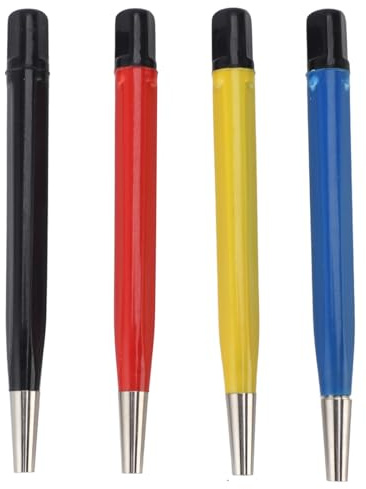 Greensen 4pcs Scratch Brush Pen Set, Prep Sanding Brush with Steel Brass Fiberglass Nylon Adjustable Tips for Jewelry Watch Cleaning