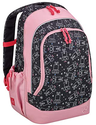 Mercedes-Benz Collection | Mädchenrucksack, groß | schwarz/rosa