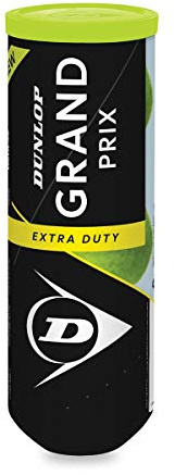 DUNLOP Grand Prix Extra Duty Hard Court Tennis Balls - 3 Ball Can (4 Cans)