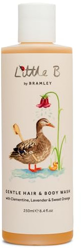 Bramley Little B Childrens Hair & Body Wash (250ml), Suitable for Baby, Toddler & Kids, Gentle Shampoo and Shower Gel for Bath Time
