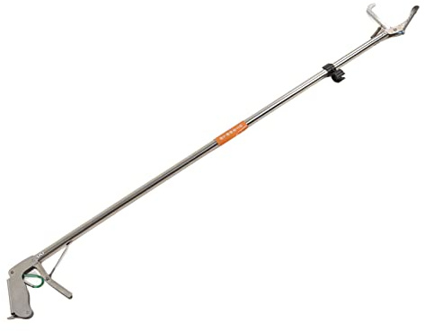 Pinzas de Serpiente, Gancho de Serpiente de Acero Inoxidable con Pinza Plegable Y Autobloqueada Herramienta de Manejo de Recogida de Mandíbula Ancha para Mover Transporte Uso de Alimentación