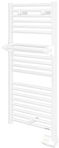 Atlantic, Radiateur sèche-serviettes électrique 2012 digital étroit 0300W blanc, équipé d'un boîtier de commande digital et d'une barre de portage additionnelle de série