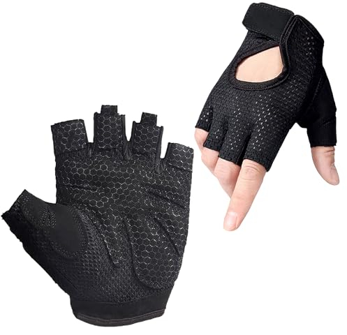TingDongWei Fitness Handschuhe, Sporthandschuhe Trainingshandschuhe Gewichtheber Damen Herren Atmungsaktive Handschuhe für Fitnessstudio, Übungen, Radfahren, Klettern und Rudern (M)