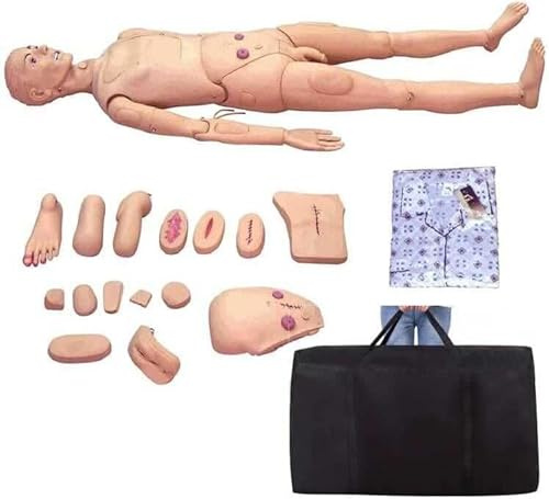 Modello Di Manichino Per Abilità Di Cura Del Paziente Manichino Di Addestramento Geriatrico Con Genitali Intercambiabili Per Formazione Medica Infermieristica Insegnamento Di Forniture Mediche, 170 Cm