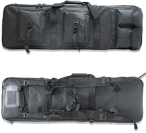 ACEXIER 81cm / 94cm / 115cm Taktisches Jagdgewehr Waffenkoffer Airsoft Waffentasche Outdoor Militär Schießen Scharfschützengewehr Carry Protection Rucksack (115CM,Black)