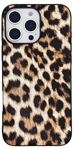 DMaos per iPhone 15 Custodia per donne, design leopardato in similpelle, moda classica per iPhone 15 6,1 pollici - Marrone