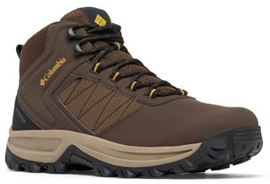 Columbia Mens Transverse Waterproof Hiking Boot, Cordovan/Golden Yellow, 10.5