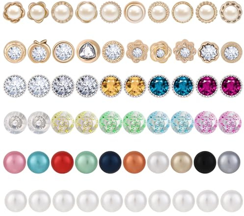 Zuimei 60 Pcs Women's Safety Brooch Buttons
