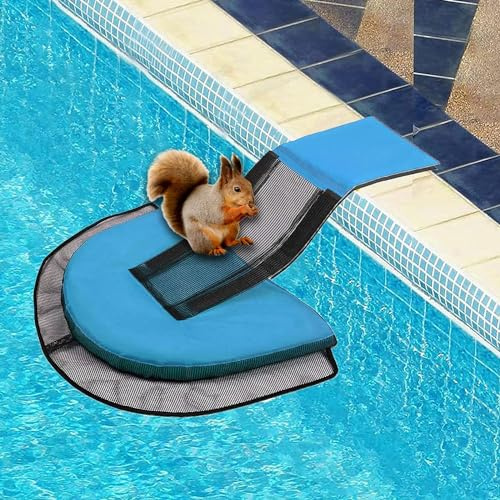 Youning Rampe de sauvetage pour animaux de compagnie - Rampe d'évasion gonflable - Appareil de sauvetage pour animaux - Rampe flottante - Outil et accessoires (bleu)