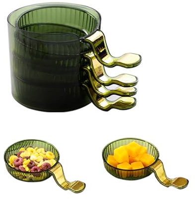 CBS BSH - Cuencos pequeños para salsas reutilizables para aperitivos, mermeladas, cremas (verde)