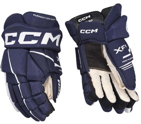 CCM Tacks XF80 Senior Ice Hockey Gloves (Navy/White, 15 Inches)