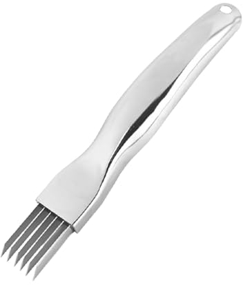 Shred Sk The Knife, Trancheuse À Oignons Verts En Acier Inoxydable, Couteau À Oignons Déchiquetés, Coupe-a Antidérapant, Hachoir À Oignons Nouveaux Hachés Pour Légumes Et A