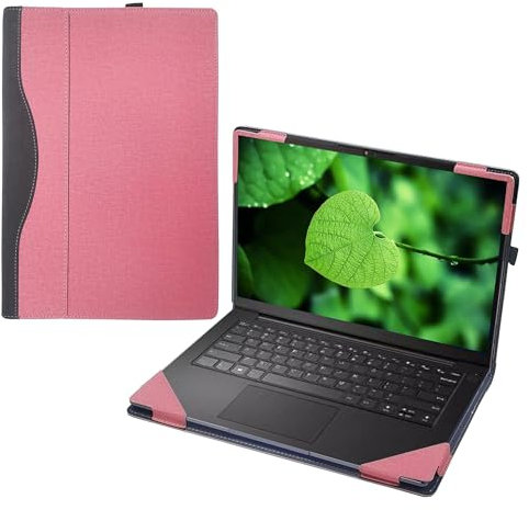 XJchen Laptop Sleeve Compatible with Dell Latitude 14 5400 5420 5430 5440 7400 7430 2 in 1 Vostro 5410 Inspiron 14 5410 5415 5418 Proptective Skin Case Detachable with Pen Holder (Pink)