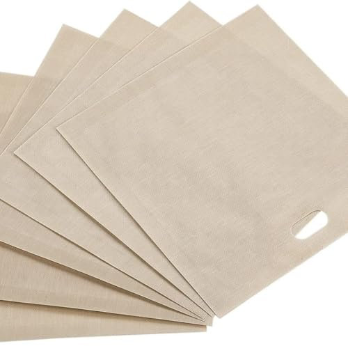 Eidoct Lot de 12 grands sacs à grille-pain, 19 x 17 cm, résistants à la chaleur, pour grille-pain, micro-ondes, grille-pain, réutilisables, avec revêtement antiadhésif, pour grille-pain, fromage,
